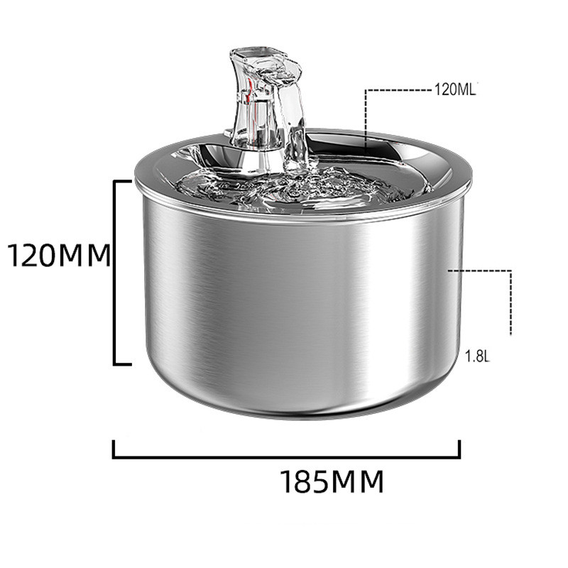 Fontaine à eau inox pour chat & petit chien – Version Smart ou Standard – Image 5